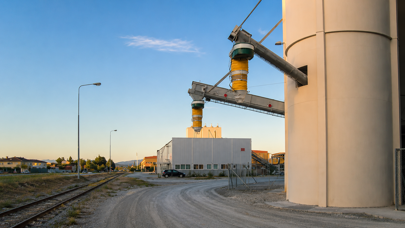 Mangas de carga Moduflex instaladas en silos de planta industrial