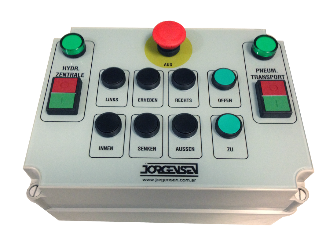Consola de comando eléctrica con pulsadores