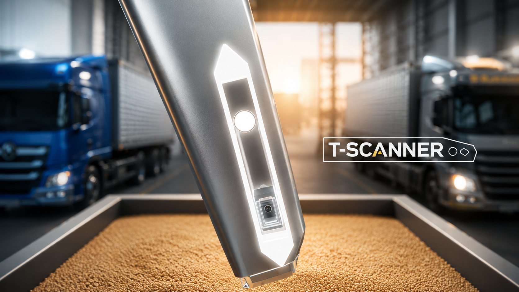 Sonda T-Scanner NIR escaneando granos